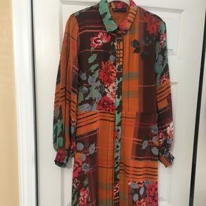 Beautiful colors flowy chiffon dress